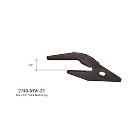 Backhoe, Skid Bucket Weld-on Shank with 3/4" Lip, Fits 23, 230 Tooth - 2740-MW-23 (1)