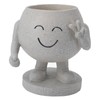Flower Pot Cute Smile Standing Succulent Flowerpot Fadeless Resin Plant