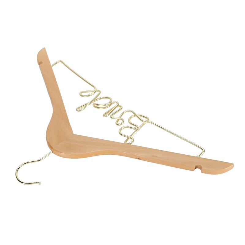 Wedding Hanger Anti Slip Wooden Clothes Hanger Iron Clothing Hanger