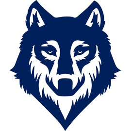 ANGDEST Wolf FACE (Navy Blue) (Set of 2) Premium Waterproof Vinyl Decal Stickers for Laptop Phone Accessory Helmet Car Window Bumper Mug Tuber Cup Door Wall Decoration