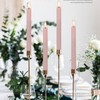 GenSwin Flameless Pink Taper Candles Flickering with 10-Key Remote, Battery