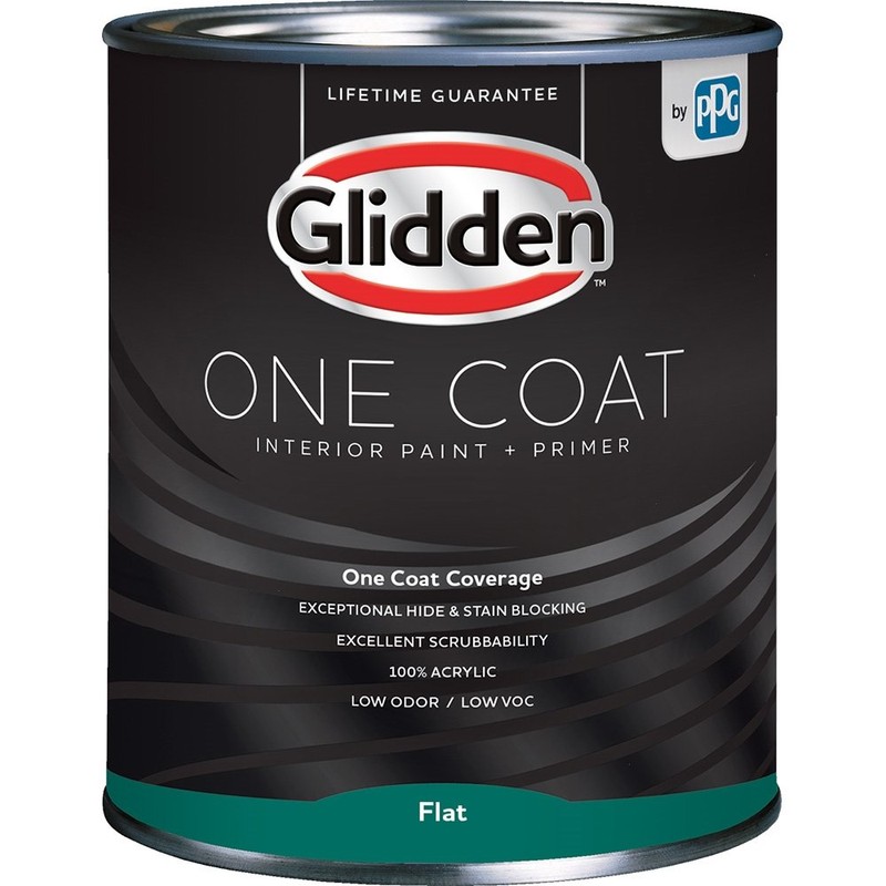 Glidden Interior Paint + Primer: Black/Black Magic, One Coat, Flat,