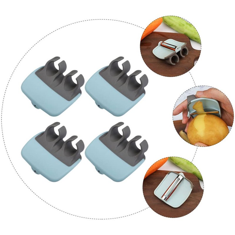 Kichvoe Vegetable Peeler 4pcs Finger Grips Peeler Palm Peeler Finger