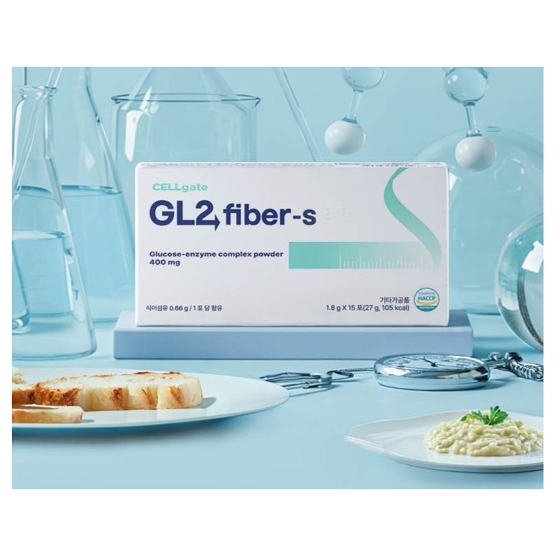 셀게이트 지엘2화이버 S 당효소복합물 난소화성 식이섬유 분말스틱 15p, 27g, 4개