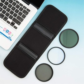 JJC 3 Pocket Foldout Filter Pouch Filter Protect Case Bag Holder Wallet Storage for 25mm 37mm 39mm 40.5mm 49mm 52mm 58mm 62mm 72mm 77mm 82mm UV CPL ND Filters