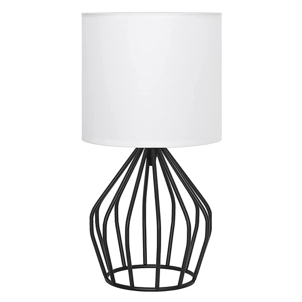 HAITRAL Modern Bedside Table Lamp - Minimalist Small Lamp with