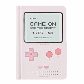 Undated Daily Planner 365 Days Note Game Design Pocket Organizer Planning Book Journal Notebook A6 Mini Cute Diary (Pink)