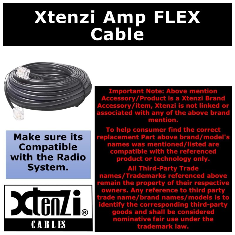 Xtenzi Audiocontrol Epicenter 6 WIRE REMOTE BASS KNOB CABLE REPLACEMENT