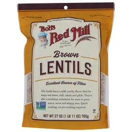 Bob's Red Mill Brown Lentil Beans, Vegan, 27 Ounces (Pack Of 4)