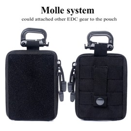 2 Pack Tactical Small Molle Pouch Military EDC Utility Waist Pack Storage Bags