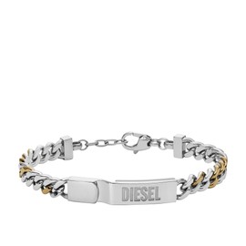 [Diesel] All Gender Stainless Steel Bracelet, One size, Stainless Steel, No Gemstone