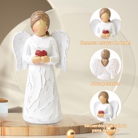 NANAOUS Estatuas y Cifras de ángel de la Guarda para Mujeres, Escultura Coleccionable Pintada a Mano, Adornos para mamá, cumpleaños