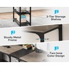 Tribesigns 90.55'' 2 Person Desk with Storage Shelves, Double Computer