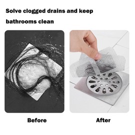 BOYYOEE 100pcs Disposable Drain Hair Catcher Shower Drain Cover Hair Catcher,Shower Drain Mesh Stickers for Human and Pet Hair for Bathroom Laundry Bathtub Kitchen Sink