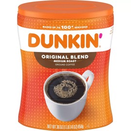 Dunkin' Original Blend Ground Coffee, Medium Roast, 30-Ounce Canister