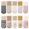 FedMois Pack of 5 Baby Toddler ABS Non-Slip Socks Sneaker
