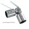 1" Window Corner Curtain Rod Connector 1 pcs Silver, Adjustable