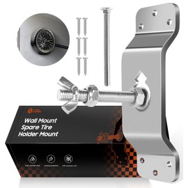 toolhoper Wall Mount Spare Tire Mount, Enclosed Trailer Spare Tire Mount, Thicken Spare tire Carrier, Boat Trailer Spare Tire Mount for Utility Trailer Fit Most Spare Tires,Garages, Warehouses