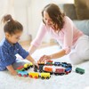 KABENFIS 16 PCS Wooden Train Set Magnetic Train Set for