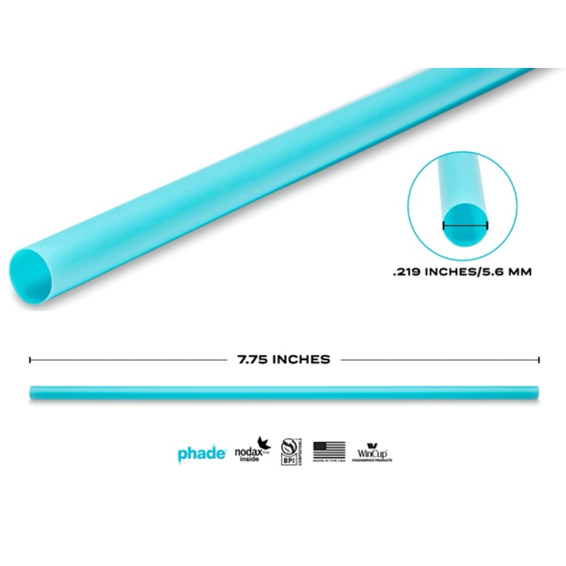 phade Eco-Friendly 7.75" Jumbo Drinking Straws, Un-wrapped 6000 Count -