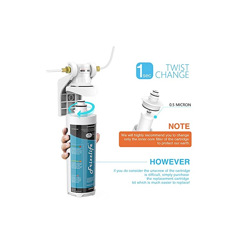 Frizzlife MS99 Replacement Filter Cartridge With FZ-2 Filter Cartridge Inside