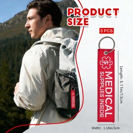 Emergency Medical ID Tag - First Aid Information Pouch for Backpacks, Running Gear, and Keychains - Waterproof Alert Card Holder for Vital Health Details