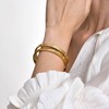 Gold Bracelets for Women - 2Pcs 18K Gold Plated Love