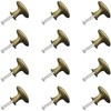 DDHOMIN 12 PCS Round Drawer Knobs Pulls,Cupboard Door Knobs (Bronze)