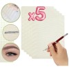Pack 5 Piel Sintética Microblading 3D Practica Tatuaje Beige Ceja