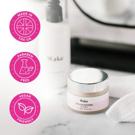 Wake Skincare Pink Clay Mask - Face Mask Skincare, Pink Masks Beauty - Face Mask for Natural Beauty, Blackhead Mask - Blackhead Remover Mask, Detox Kaolin Clay Face Mask