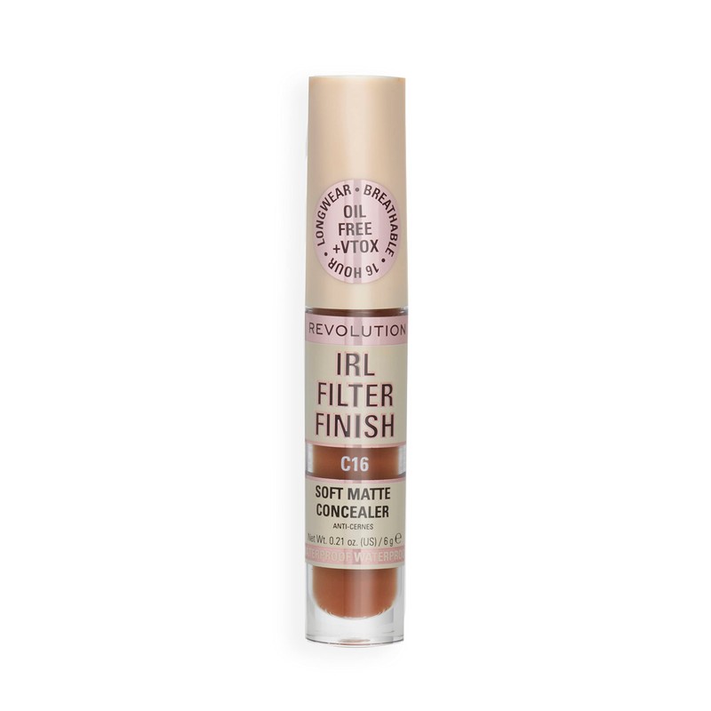 Revolution, IRL Filter Finish Concealer, Full Coverage, Oil-Free, Long-Lasting &
