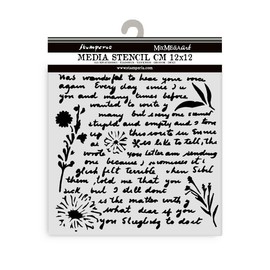 Stamperia - Thick Stencils for Scrapbooks, Albums, Cards, Bullet Journalling, and More, Flexible Material, Easy to Clean, Perfect for Crafts and Gifting (Favourites Refresh, Writings Pattern)