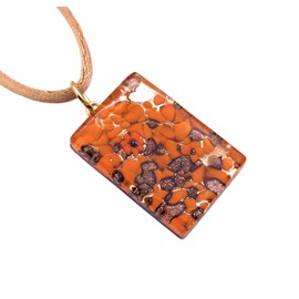 Handmade Murano Glass Pendant, Murano Glass Jewellery from Venice Italy, Millefiori Flower on Gold Leaf, 3cm x 2cm (Camilla)