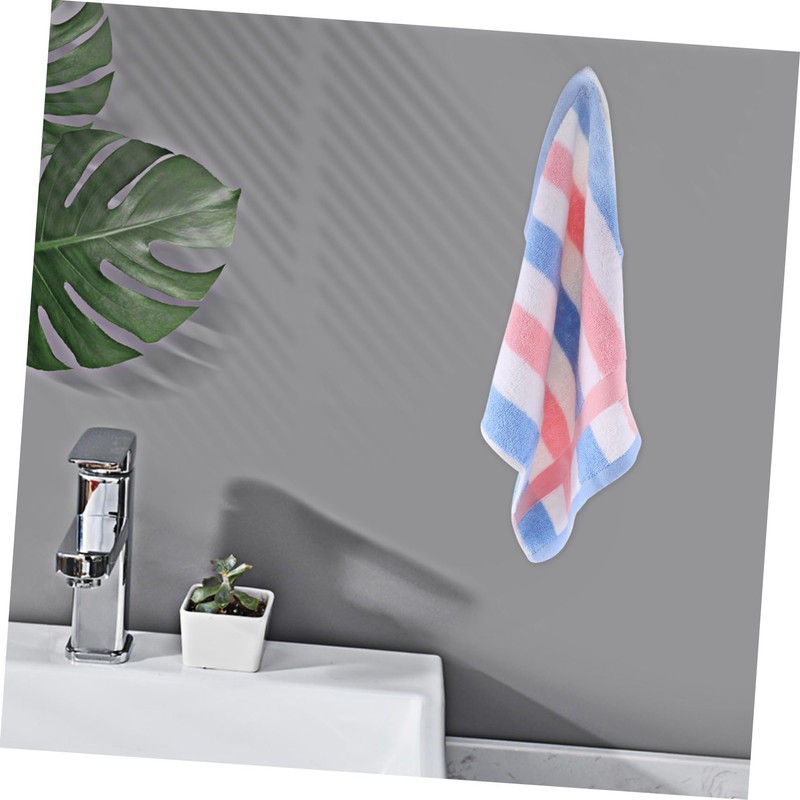 FRCOLOR 3Pcs Soft Cotton Washcloths Quick Drying Face Towels Striped
