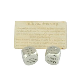 16 Year Anniversary Metal Date Dice Create a Unique 16th Anniversary Date Idea