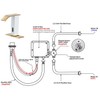 Automatic Touchless Faucet Bathroom White& Gold Waterfall Electronic Motion Sensor