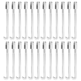24Pcs Banjo Hooks Silver Metal Chrome Plated Parts Musical Instrument Accessories