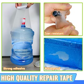 Birllaid Inflatable Patch Repair Kit Waterproof Heavy Duty, Clear TPU Repair Tape for Bounce House, Tent, Canvas, Canopy, Pool Floats, Swimming Ring