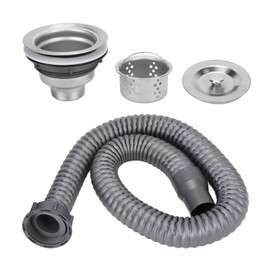 CYTGOUPER Stainless Steel Sink Strainer Plug, Stainless Steel Sink Strainer Plug, Commercial Sinks Drain Assembly Kit for Shampoo Bed