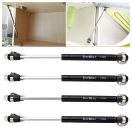 DerBlue 4-Pack 10inch 100N/25lb Gas Struts for Cabinets - Professional Cabinet Shocks and Gas Struts