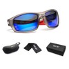 JUST GO Men's Polarized Lens Sports Sunglasses for Cycling Riding