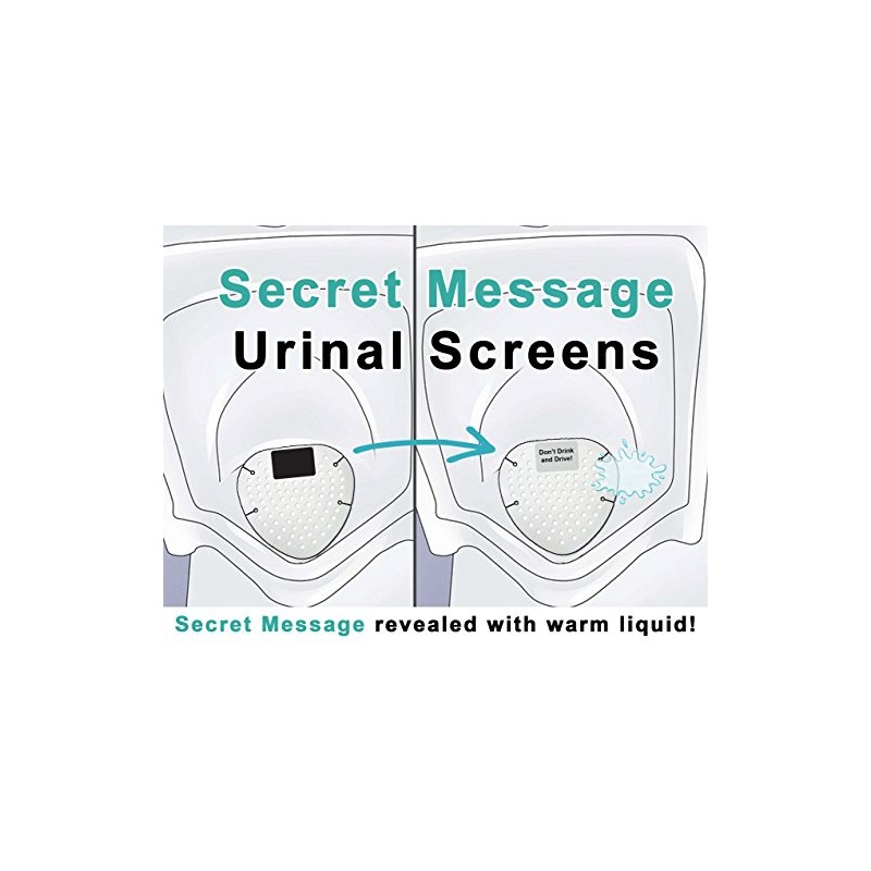 Secret Message Urinal Screen "Don't Drink and Drive" (10-Pack)