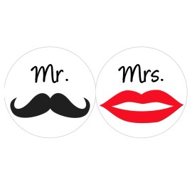 Unbranded 108 Mr. & Mrs. Hershey Kiss Labels - Wedding Favors - Shower Favors - Stickers