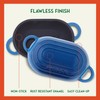 Enameled Cast Iron Bread Oven 2 Qt (Blue), Non-Stick Single