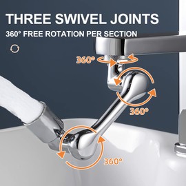 1080° Faucet Extender For Bathroom Sink, Rotating Faucet Extender Aerator, Swivel Faucet Attachment, 1080 Degree Rotatable Faucet Aerator (Dual-Mode)