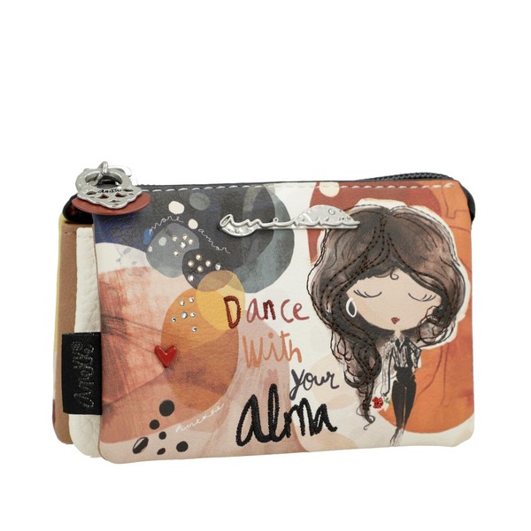 Anekke Portamonete 3 Scomparti Alma - Design Compatto ed Elegant