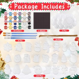 Aitsite Advent Calendar 2024 Children, Advent Calendar Girls Painting, 24 Pieces Christmas Theme Painting Set, Advent Calendar Girls Crafts for Christmas Gifts for Boys and Girls