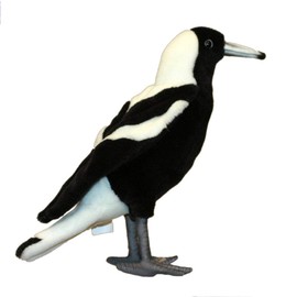 Magpie Plush Soft Toy by Hansa.5053. 26cm
