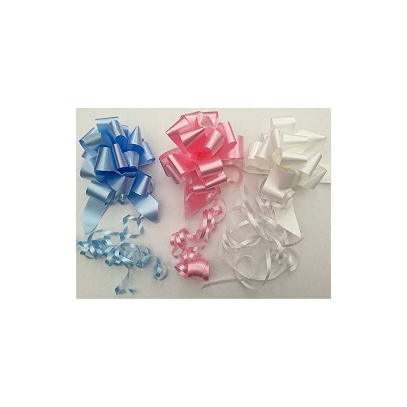 31mm Pull Bow Pack 3 - Light Blue,Baby Pink &
