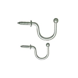 Yacht Steel Stainless Steel Screw Hook with Beffe, 29 mm, Stainless Steel/A2